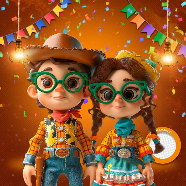 MASCOTES DE FESTA JUNINA MODELO 186