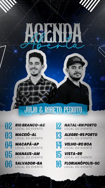 FLYER AGENDA DE SHOW EVENTO PSD EDITÁVEL STORY 5
