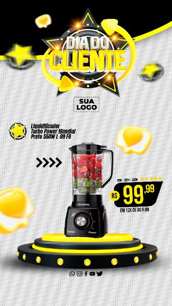 DIA DO CLIENTE OFERTA REDES SOCIAIS PSD EDITÁVEL STORIES