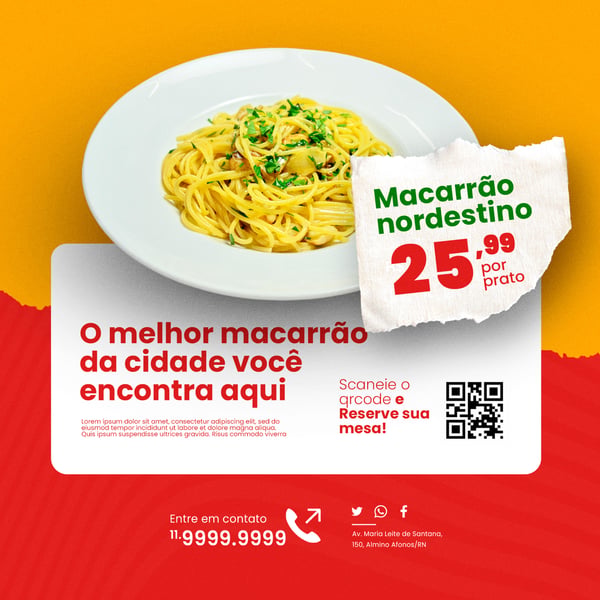 RESTAURANTE - MELHOR MACARRÃO DA CIDADE