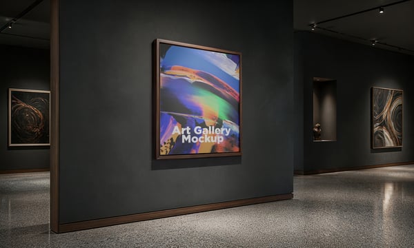 GALERIA DE ARTE PSD EDITÁVEL MOCKUP