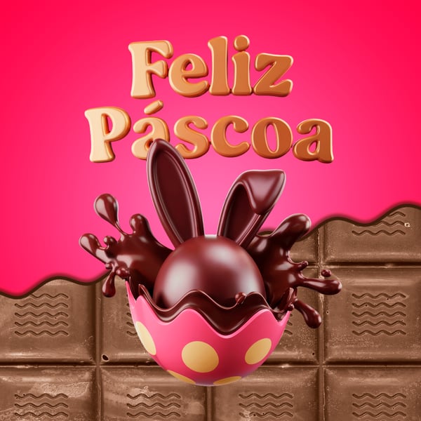 ROX ELEMENTO 3D OARA COMPOSIÇÃO DE ARTES DE PÁSCOA MODELO 19