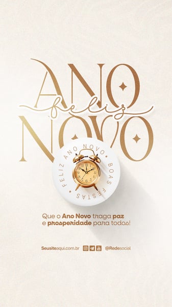 FELIZ ANO NOVO REVEILLON BOAS FESTAS SOCIAL MEDIA PSD EDITÁVEL