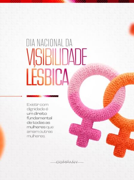 VISIBILIDADE LÉSBICA CAMPANHA SOCIAL MEDIA FLYER PSD EDITÁVEL