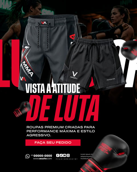 ACADEMIA DE LUTAS SOCIAL MEDIA PSD EDITÁVEL 4