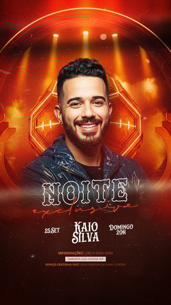 FLYER EVENTOS ARTISTAS SHOWS FESTA - SOCIAL MEDIA PSD EDITÁVEL 5