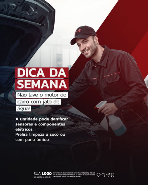Oficina Mecânica Social Media PSD Editável 