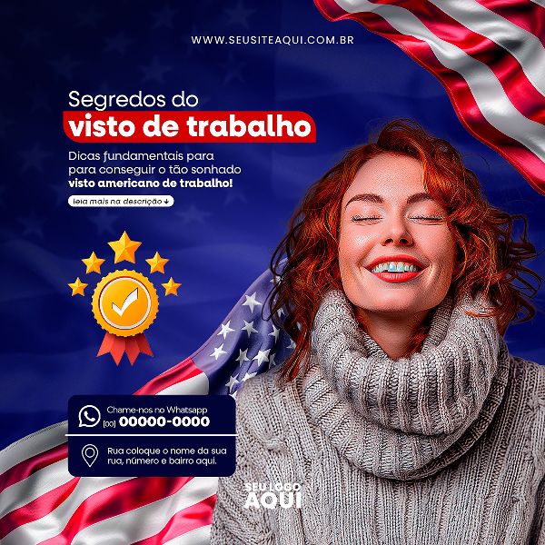 VISTO AMERICANO | INTERCÂMBIO | PSD EDITÁVEL