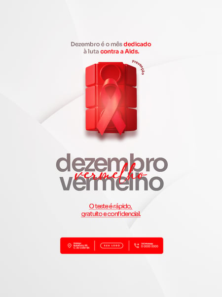 FLYER PARA DEZEMBRO VERMELHO MÊS DA LUTA CONTRA AIDS PSD EDITÁVEL 5