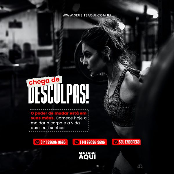 ACADEMIA - CROSS FIT - FITNESS | SOCIAL MEDIA | PSD EDITÁVEL