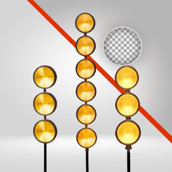 KIT 03 UNIDADES DE REFLETOR IA, ELEMENTO PNG, LUZES PARA FLYERS, CANVA, EVENTO, LUZES ARTIFICIAIS