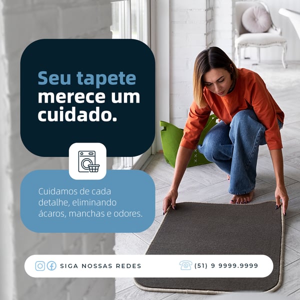 MMK LAVANDERIA LIMPEZA DE TAPETES FEED PSD EDITÁVEL