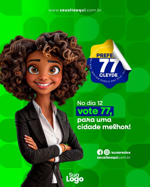 FEED VERTICAL - CAMPANHA POLITICA - SOCIAL MEDIA | PSD EDITÁVEL