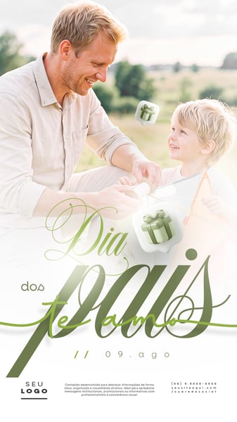 DIA DOS PAIS 09 DE AGOSTO STORY SOCIAL MEDIA PSD EDITÁVEL 9