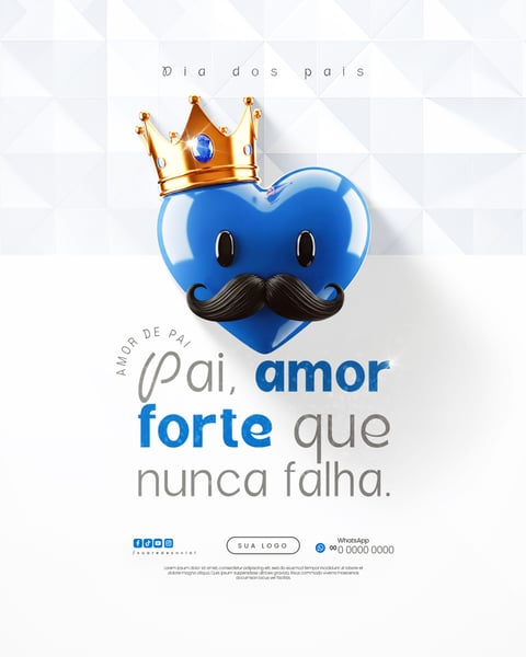 FELIZ DIA DOS PAIS 10 DE AGOSTO SOCIAL MEDIA FEED PSD EDITÁVEL 1