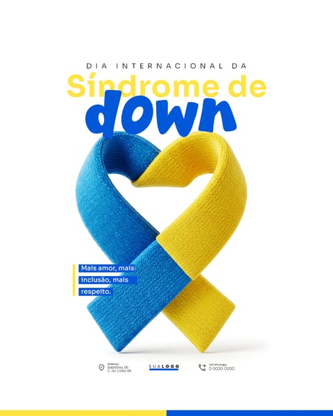 DIA INTERNACIONAL DA SÍNDROME DE DOWN 21 DE MARÇO SOCIAL MEDIA PSD EDITÁVEL 4
