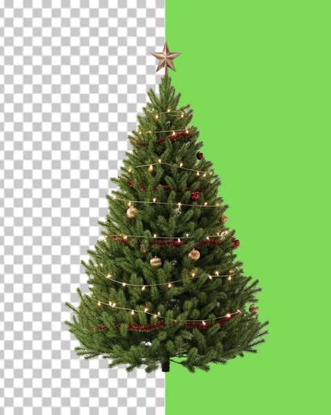 ÁRVORE DE NATAL EM PNG TRANSPARENTE