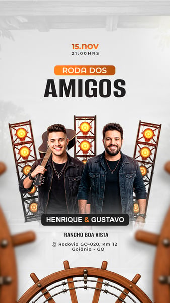 STORY POSTER SHOW DE SERTANEJO AMIGÁVEL PSD TEMPLATE