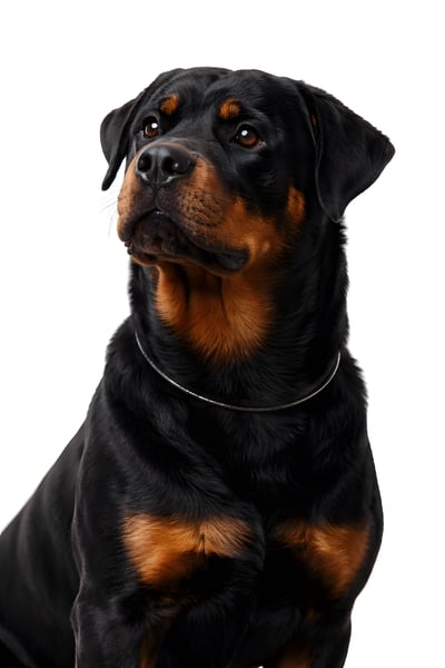 CACHORRO ROTTWEILER OLHANDO PARA O HORIZONTE 02