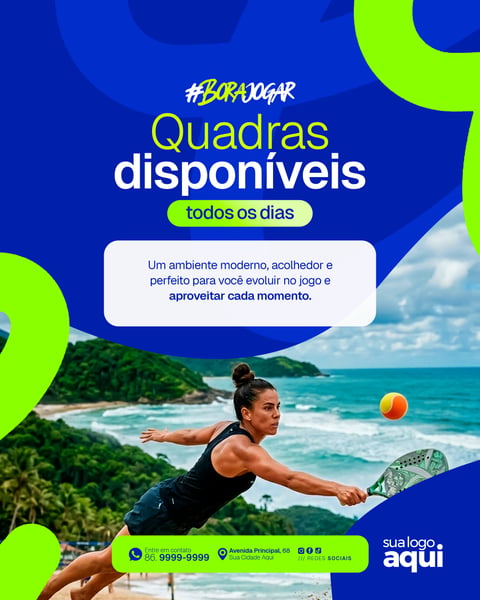 Social Media Beach Tennis PSD Editável