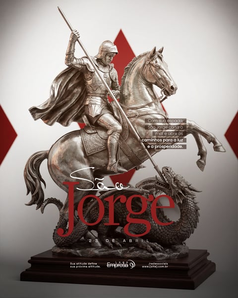 DIA DE SÃO JORGE SANTO GUERREIRO 23 DE ABRIL SOCIAL MEDIA PSD EDITÁVEL 4