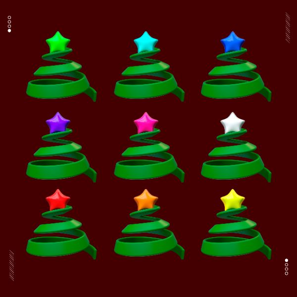 PACK 3D ICON ÁRVORE DE NATAL