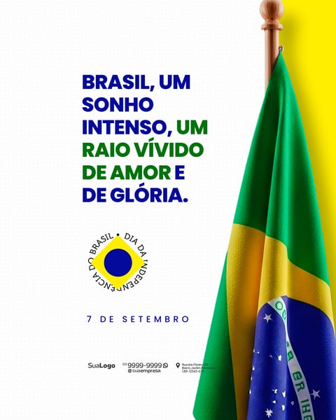 INDEPENDÊNCIA DO BRASIL 07 DE SETEMBRO SOCIAL MEDIA PSD EDITÁVEL 9