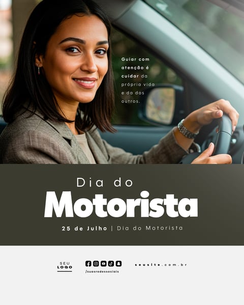 DIA DO MOTORISTA 25 DE JULHO SOCIAL MEDIA PSD EDITÁVEL FEED 2