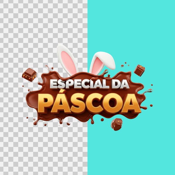 NWI SELO 3D ESPECIAL DA PÁSCOA PSD EDITÁVEL