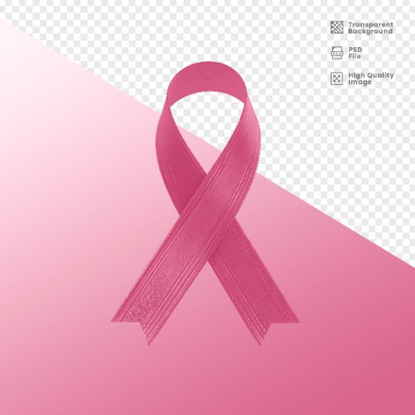 ELEMENTO 3D PARA COMPOSIÇÃO FITA ROSA LUTA CONTRA O CÂNCER