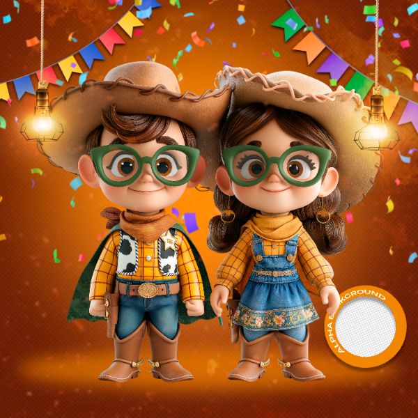 MASCOTES DE FESTA JUNINA MODELO 182