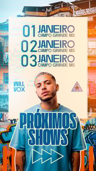 FLYER EVENTO AGENDA PRÓXIMOS SHOWS PSD STORY 26