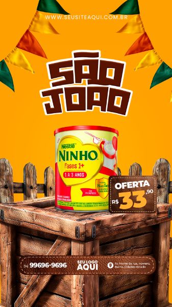 STORY - FESTA JUNINA, SÃO JOÃO - PSD EDITÁVEL