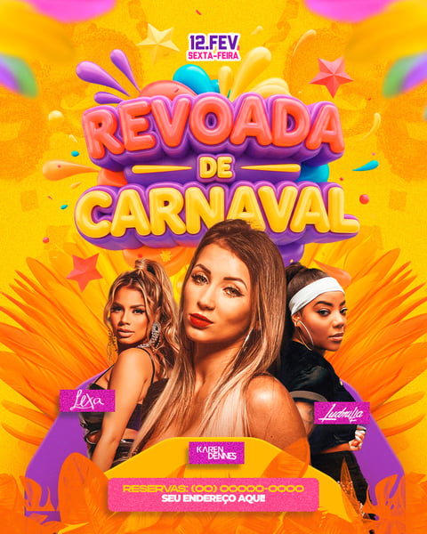 FLYER PARA EVENTOS REVOADA DE CARNAVAL FEED