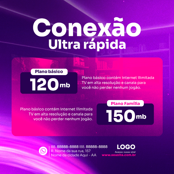 PROVEDOR DE INTERNET SOCIAL MEDIA POST - CONEXÃO ULTRA RÁPIDA