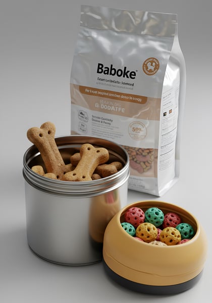 UMA TIGELA DE PETISCOS PARA CACHORROS E GATOS 1