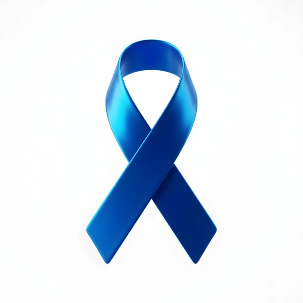 BLUE AWARENESS RIBBON MENS HEALTH SYMBOL