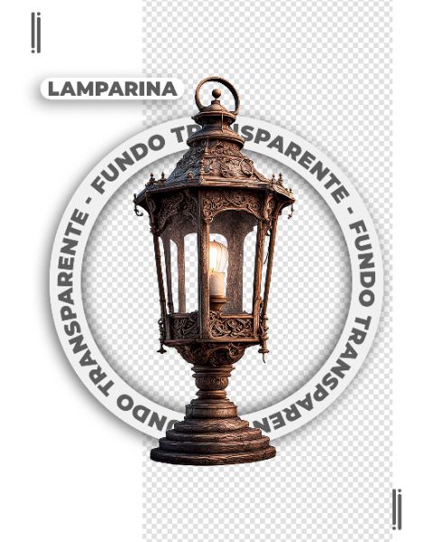 LAMPARINA ANTIGA | FELIZ ANO NOVO | IMAGEM SEM FUNDO | PNG | PSD EDITÁVEL