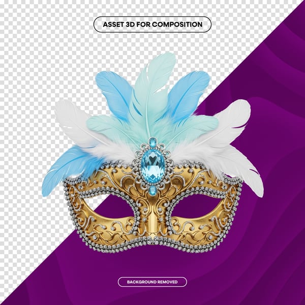 MÁSCARA DE CARNAVAL FESTA BRASIL PNG COMPOSIÇÃO 95 EDITADO