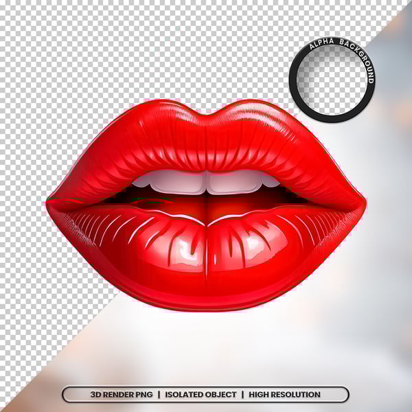 3D RENDER BOCA LÍNGUA LEITE ELEMENTO ÍCONE PSD PNG 7