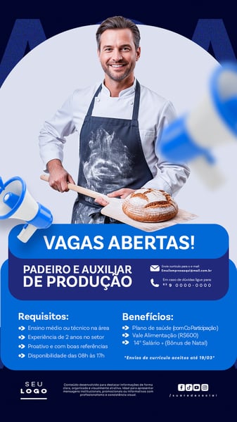 RECRUTAMENTO EMPREGO TEMOS VAGAS ABERTAS CONTRATAÇÃO STORY SOCIAL MEDIA PSD EDITÁVEL 11