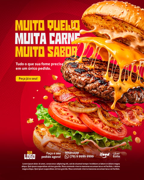 MUITO QUEIJO MUITA CARNE MUITO SABOR