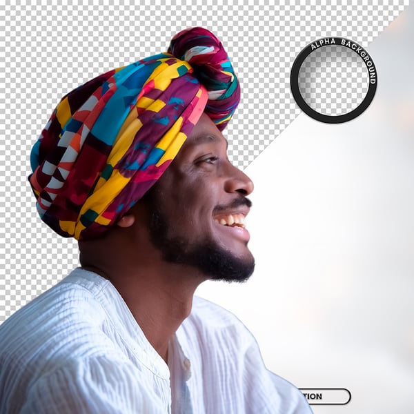 HOMEM NEGRO AFRO ELEMENTO PSD PNG 16