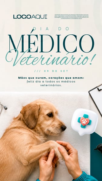 Dia do Médico Veterinário SOCIAL MEDIA FLYER PSD EDITÁVEL STORY