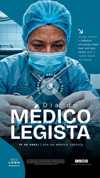 DIA DO MÉDICO LEGISTA 07 DE ABRIL STORY SOCIAL MEDIA PSD EDITÁVEL 5