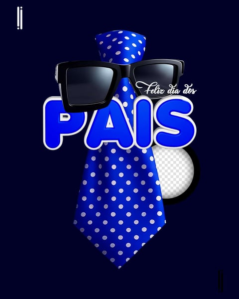 SELO | DIA DOS PAIS | ELEMENTO 3D