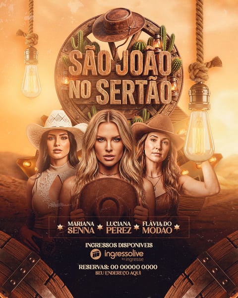 FLYERS PARA EVENTOS SÃO JOÃO DO SERTÃO FEED