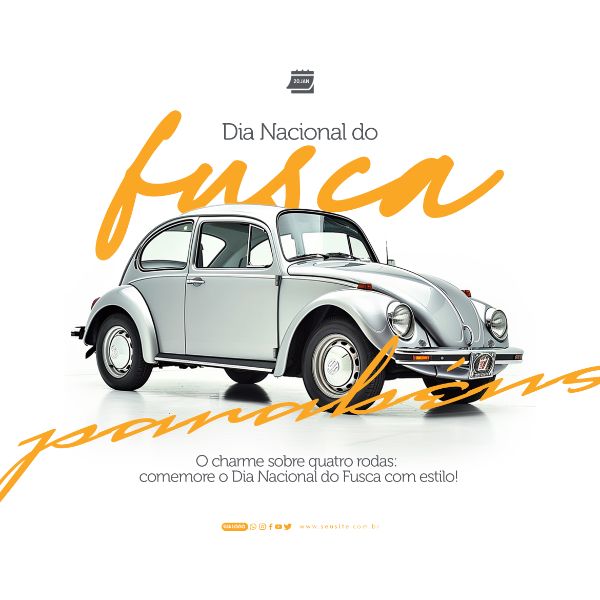 SOCIAL MEDIA - DIA NACIONAL DO FUSCA - CHARME SOBRE QUATRO RODAS