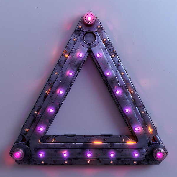 ELEMENTO 3D FUTURISTA | COM LUZES NEON | IMAGEM