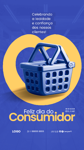 15 DE MARÇO - DIA DO CONSUMIDOR SOCIAL MEDIA AZUL